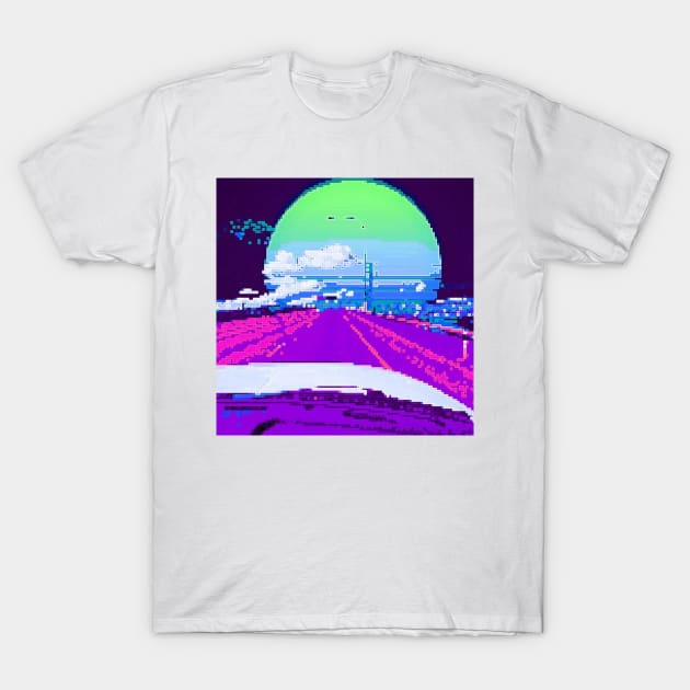 Vapor Bridge T-Shirt by lofi_retrowave